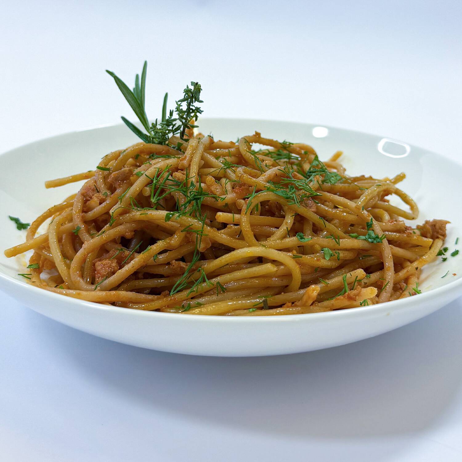 Spaghetti bilanciati al ragù vegetale